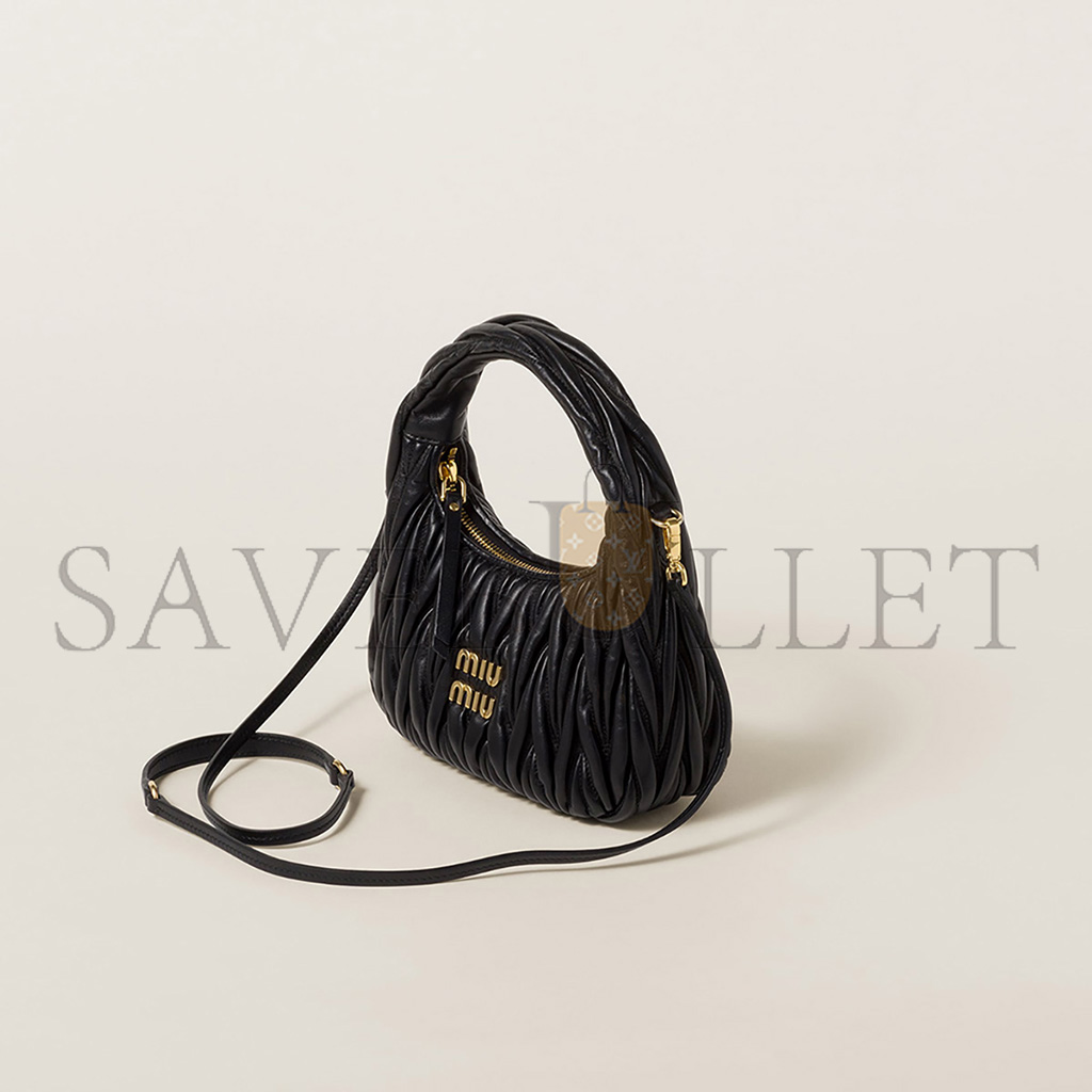 M1v M1v wander matelassÉ nappa leather hobo bag 5bc125 (20*17*6cm)